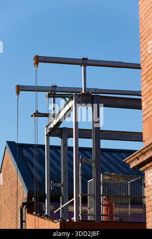 Radcliffe Civic Hub construction site link building in construction in Greater manchester uk Banque D'Images