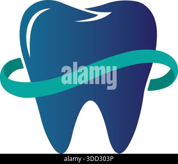 Dent Dental Care logo Design icône modèle de vecteur médical Illustration de Vecteur