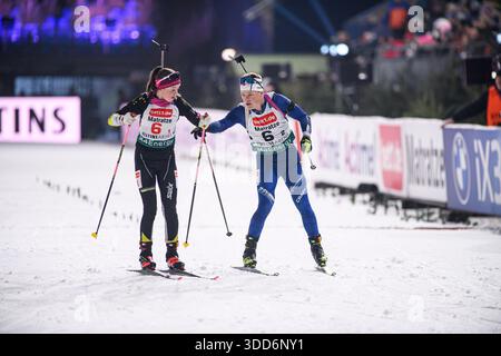 GELSENKIRCHEN, ALLEMAGNE - 28 DÉCEMBRE 2025 : - Biathlon World Team Challenge 2025 Auf Schalke à Veltins Arena. Banque D'Images