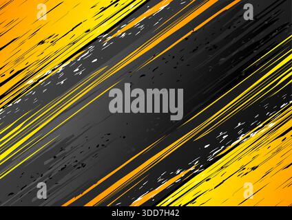 fond sportif abstrait avec jaune et noir Illustration de Vecteur