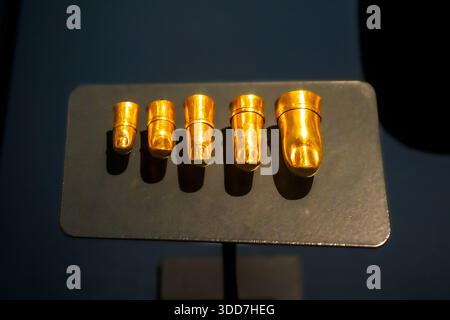 Stalles d'orteils de la momie de Psusennes I - 21e dynastie, troisième période intermédiaire - Or - Tombeau de Psusennes I, Tanis Banque D'Images