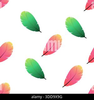Motif sans couture de plume dégradé coloré Illustration de Vecteur