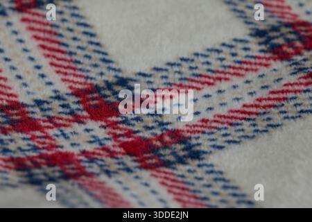 Gros plan de texture textile à motif écossais doux. Photo de haute qualité Banque D'Images