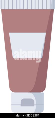 L'invention concerne un récipient tubulaire compressible pour produit cosmétique avec bouchon pour lotion ou crème. Illustration de Vecteur