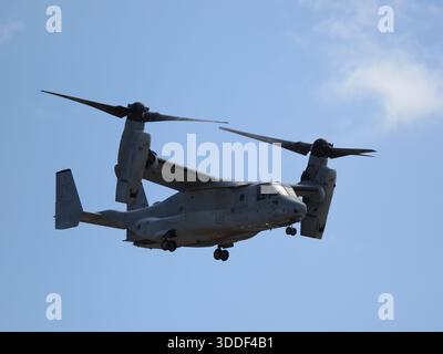 USMC MV-22B Osprey Tiltrotor en vol Banque D'Images