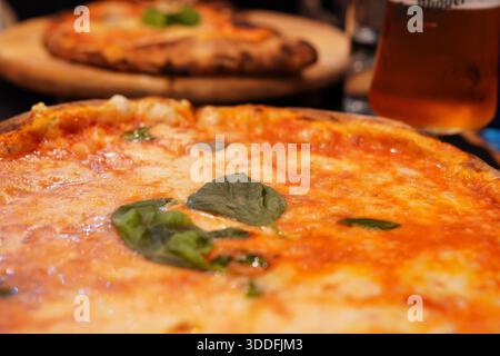 Pizza napolitaine classique, Margherita Pizza Banque D'Images
