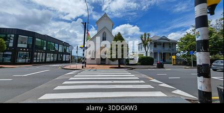 Art Centre Street Church Crosswalk Urban Banque D'Images