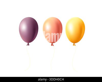 Ensemble de bulles 3D réalistes Illustration de Vecteur