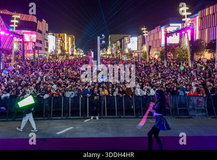 CÉLÉBRATIONS DU NOUVEL AN 2026 À DOHA CÉLÉBRATIONS DU NOUVEL AN 2026 À DOHA les gens se rassemblent au boulevard Lusail pendant les célébrations du nouvel an à Doha, Qatar, le 1er janvier 2026. DOHA Qatar Copyright : xNoushadxThekkayilx DOHA Qatar Copyright : xIMAGO/NoushadxThekkayilx imago images 1070817064 Banque D'Images