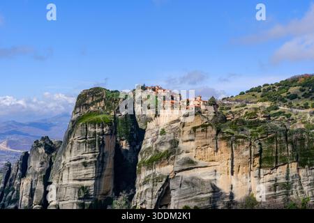 Météores est une région rocheuse avec des monastères près de Kalambaka, en Grèce. Banque D'Images