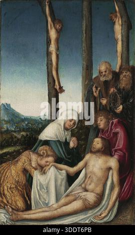 Lamentation de Christ Lucas Cranach l'ancien - Banque D'Images