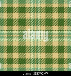 Fond vectoriel sans couture Poncho, tartan de modèle textile de mariage. Tissu Buffalo texture plaid check dans la palette de couleurs vert et ambre. Illustration de Vecteur