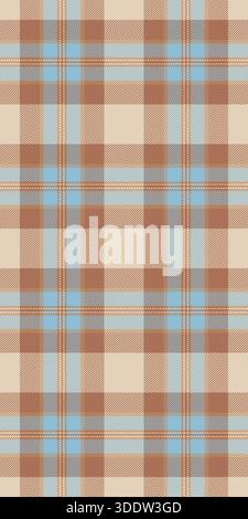 Plaid en tissu vectoriel de couverture de pique-nique, textile de motif de texture ajusté. Fond géométrique tartan sans couture vérification dans la palette de couleurs orange et claires. Illustration de Vecteur