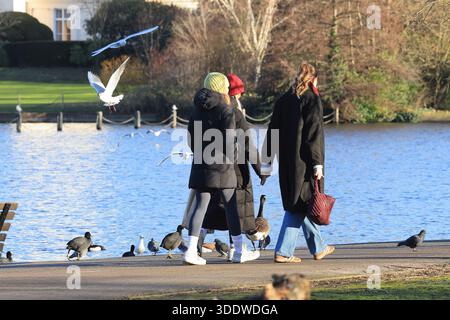 Des conditions de gel ont frappé le Royaume-Uni début janvier 2026, ici Regents Park, à Londres, au Royaume-Uni Banque D'Images
