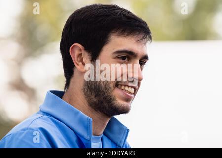 HONG KONG, Chine - 04 JANVIER : Nuno Borges du Portugal lors de la séance d'autographes de la Bank of China Hong Kong Tennis Open 2026 (ATP 250) au Victoria Park Tennis Centre court le 4 janvier 2026 à Hong Kong, Chine (photo de Jack Ng/Alamy Live News) Banque D'Images