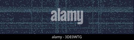 Grille de technologie numérique sur fond sombre pour la visualisation des données Illustration de Vecteur