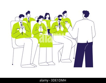 Illustration vectorielle de concept abstrait de conférence d'affaires. Illustration de Vecteur