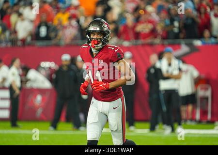 Tampa Bay, Floride, États-Unis, 3 janvier 2026, Jalen McMillan, joueur des Buccaneers de Tampa Bay, #11 au Raymond James Stadium. (Crédit photo : Marty Jean-Louis/Alamy Live News Banque D'Images