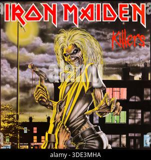 Iron Maiden - Killers - couverture de l'album vinyle - 1981 Banque D'Images