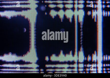 Macrophotographie détaillée du moniteur LCD Banque D'Images