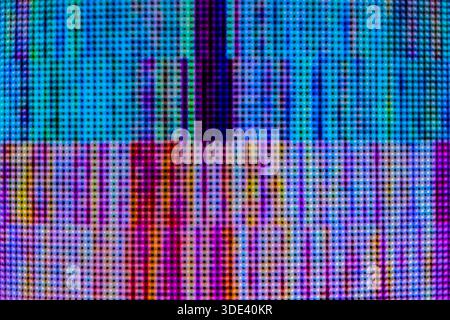 Problèmes d'écran - interférences de télévision numérique et analogique ou de moniteur Banque D'Images