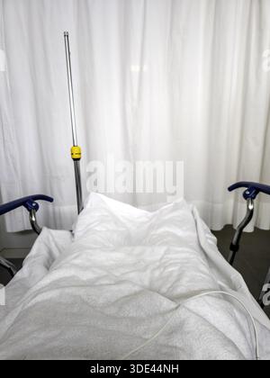 Détail d'un lit d'hôpital pour patients, traitement Banque D'Images