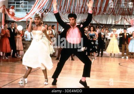 GREASE 1978 film Paramount Pictures avec John Travolta et Olivia Newton-John Banque D'Images