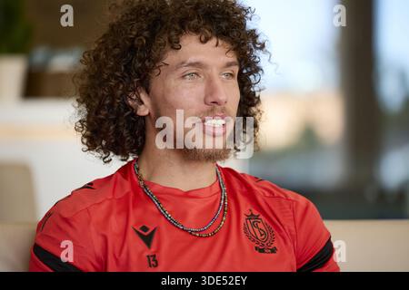 Lagos, Portugal. 05 janvier 2026. Marlon Fossey de Standard photographié lors du camp d'entraînement hivernal de l'équipe belge de football Standard de Liège, à Lagos, Portugal, lundi 05 janvier 2026. BELGA PHOTO RICARDO NASCIMENTO crédit : Belga News Agency/Alamy Live News Banque D'Images