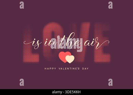 Bannière romantique Saint-Valentin Illustration de Vecteur