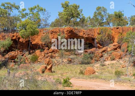 Horsetailer's gorge, Lake Dunn sculpture Trail, Queensland, Australie Banque D'Images