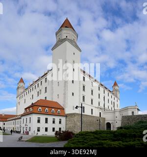 Vue du château de Bratislava, Bratislava, Slovaquie Banque D'Images