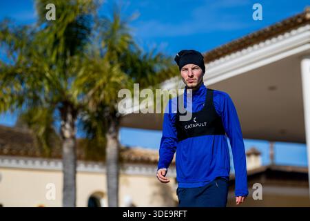Oliva, Espagne. 06 janvier 2026. Maksim Paskotsi de Gand photographié lors du camp d'entraînement hivernal de l'équipe belge de football KAA Gent, à Oliva, Espagne, mardi 06 janvier 2026. BELGA PHOTO JASPER JACOBS crédit : Belga News Agency/Alamy Live News Banque D'Images