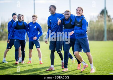 Oliva, Espagne. 06 janvier 2026. Les joueurs de Gand photographiés lors du camp d'entraînement hivernal de l'équipe belge de football KAA Gent, à Oliva, Espagne, mardi 06 janvier 2026. BELGA PHOTO JASPER JACOBS crédit : Belga News Agency/Alamy Live News Banque D'Images