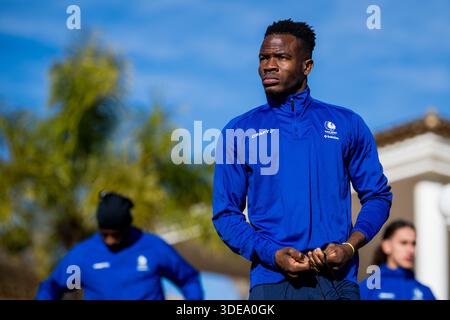 Oliva, Espagne. 06 janvier 2026. Mohamed Soumah photographié lors du camp d’entraînement hivernal de l’équipe belge de football KAA Gent, à Oliva, Espagne, mardi 06 janvier 2026. BELGA PHOTO JASPER JACOBS crédit : Belga News Agency/Alamy Live News Banque D'Images