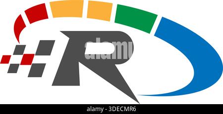 Illustration de conception de logo lettre R. Illustration de Vecteur