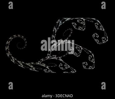 Illustration d'une illustration de la fractale numérique Banque D'Images