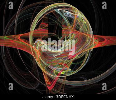 Illustration d'une illustration de la fractale numérique Banque D'Images