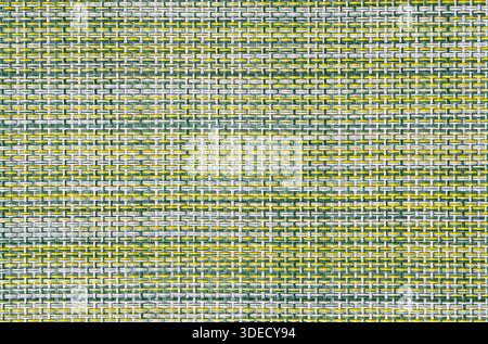 Vue de dessus d'un napperon à rayures vertes isolé pour la nourriture Banque D'Images