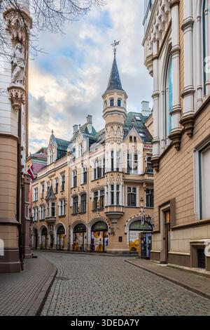 Vieille ville, Riga, Lettonie Banque D'Images