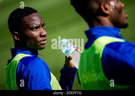 Oliva, Espagne. 07 janvier 2026. Abdullahi Abubakar Idris de Gand photographié lors du camp d'entraînement hivernal de l'équipe belge de football KAA Gent, à Oliva, Espagne, mercredi 07 janvier 2026. BELGA PHOTO JASPER JACOBS crédit : Belga News Agency/Alamy Live News Banque D'Images