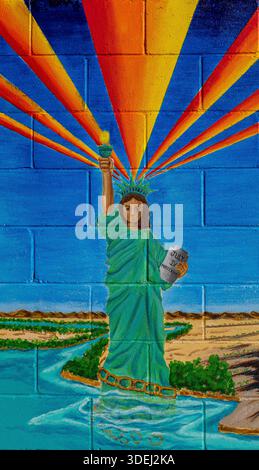 Street art à Albuquerque, Nouveau Mexique Banque D'Images