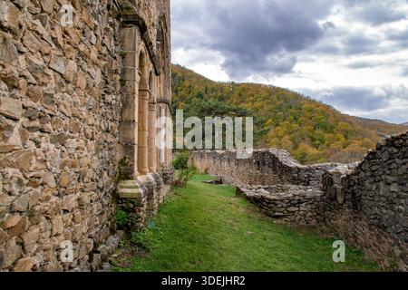 L'église fortifiée de Cisnadioara est un exemple exceptionnel d'architecture romane en Transylvanie Banque D'Images