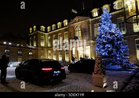 Palais de l'Elysée en hiver - Paris - France Banque D'Images