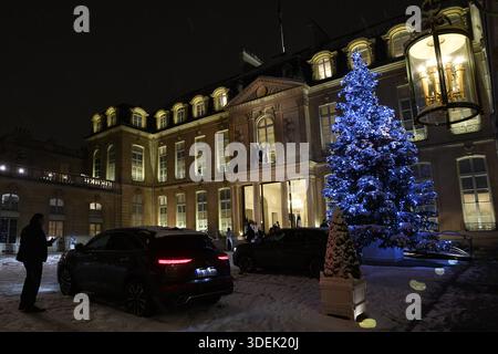 Palais de l'Elysée en hiver - Paris - France Banque D'Images