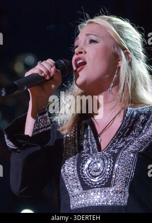 09 juin 2005 - Nashville, Tennessee - Carrie Underwood, vainqueur de l'American Idol Three. 2005 Festival de musique CMA tenu au Colisée. Crédit photo : Laura Farr/AdMedia Banque D'Images