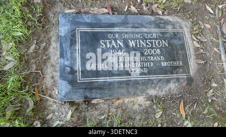 Culver City, Californie, États-Unis 7 janvier 2026 le maquilleur Stan Winston tombe dans Garden of Rachel au Hillside Memorial Park le 7 janvier 2026 à Culver City, Californie, États-Unis. Photo de Barry King/Alamy Stock photo Banque D'Images