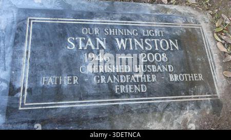 Culver City, Californie, États-Unis 7 janvier 2026 le maquilleur Stan Winston tombe dans Garden of Rachel au Hillside Memorial Park le 7 janvier 2026 à Culver City, Californie, États-Unis. Photo de Barry King/Alamy Stock photo Banque D'Images