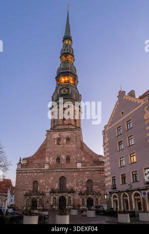 Église Saint Pierre, Riga, Lettonie Banque D'Images