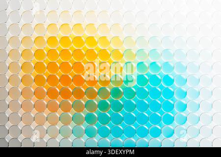 Fond 3D de motif de cercles de verre Banque D'Images