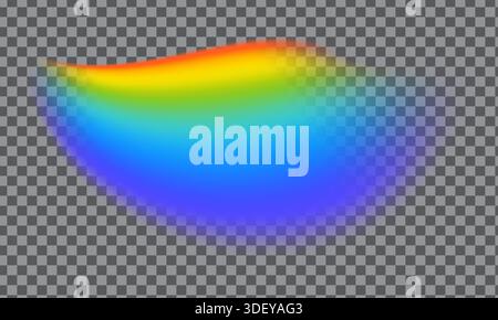 Forme d'arc-en-ciel réaliste isolé sur fond transparent Illustration de Vecteur